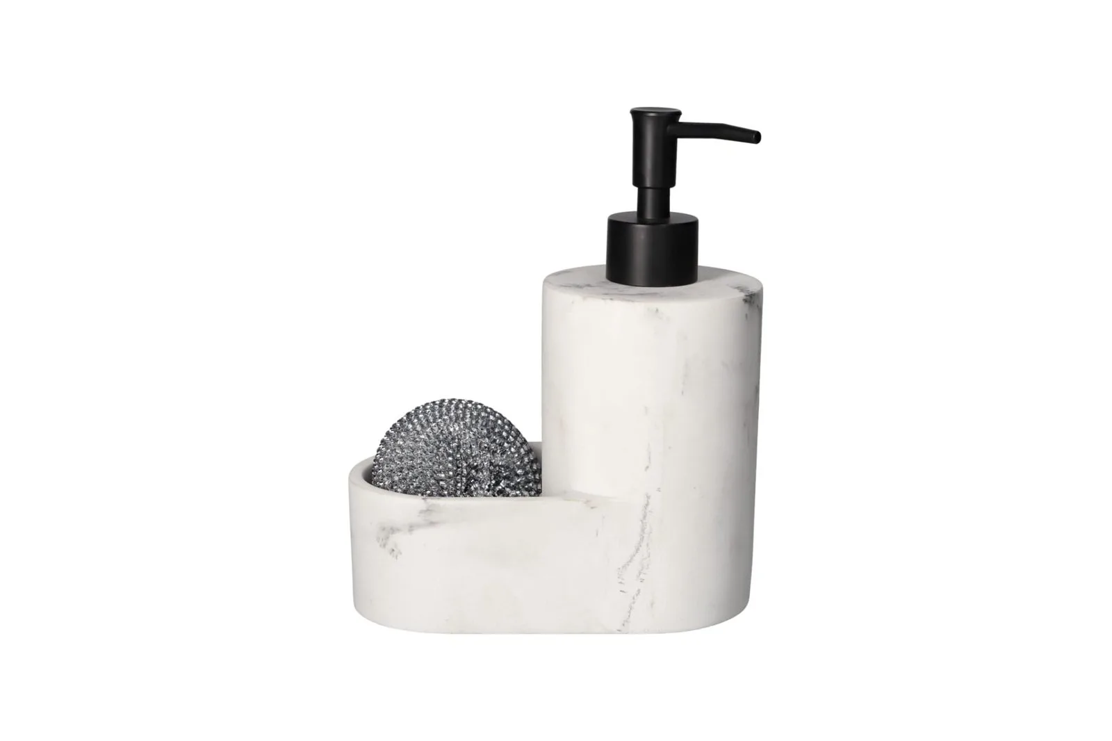 Poly Resin Soap Dispenser with Scourer Holder