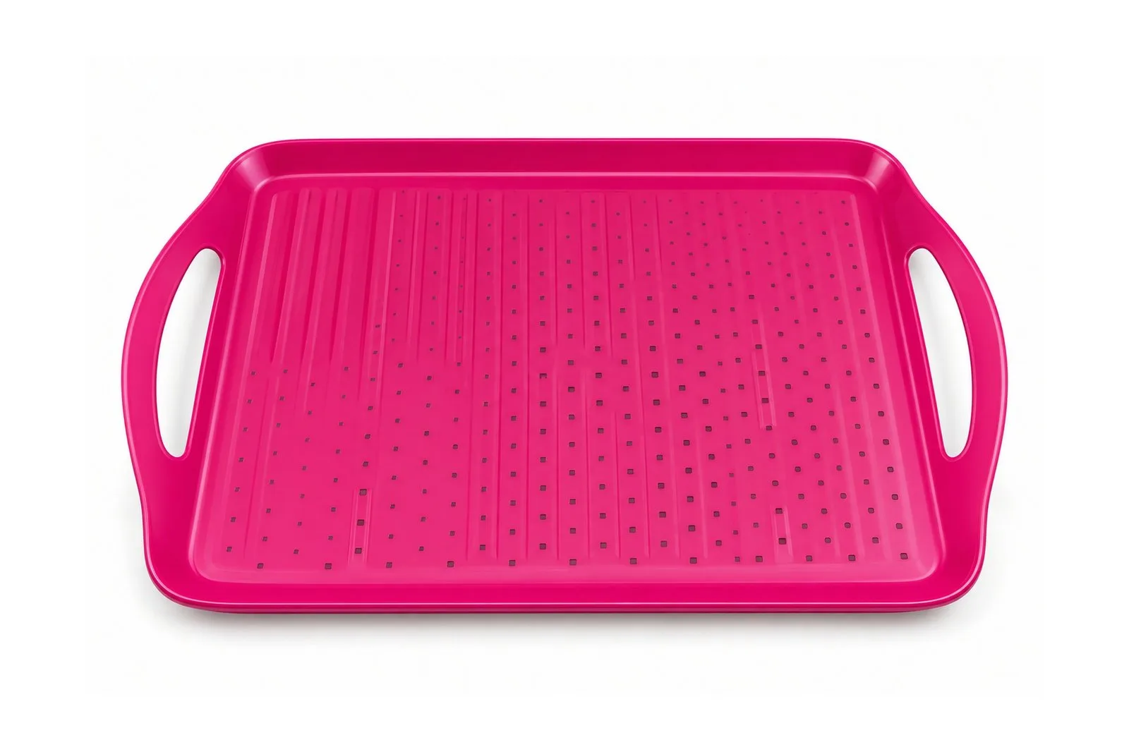 Anti-Slip Serving Tray with Handles 45.5 x 32 – Pink