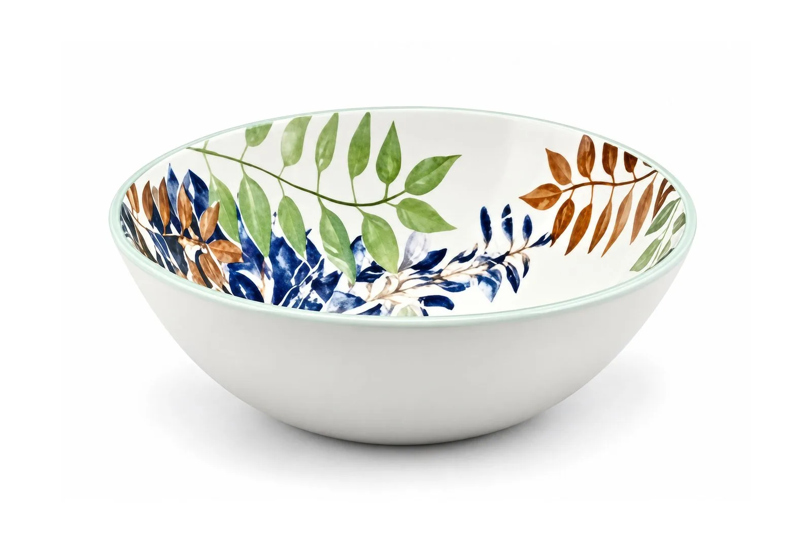 Porcelain Salad Bowl 8″ – 20.5 cm – White & Floral Print