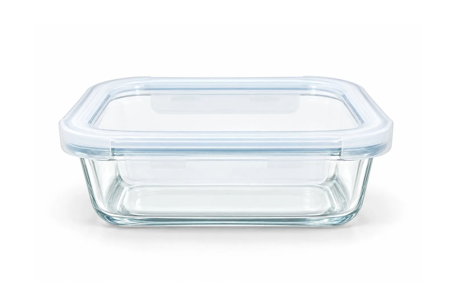 Rectangular Glass Food Container 1000 ml – Clear Locking Lid