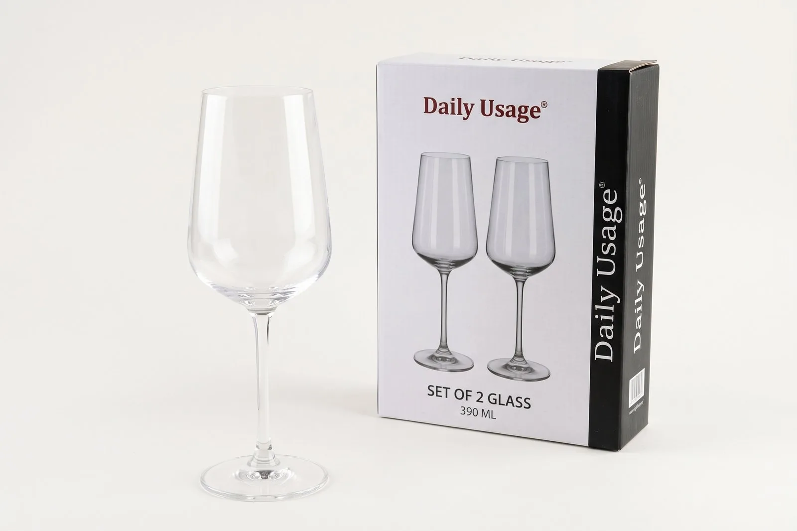 Stemmed Glass Set 2 pcs 390 ml – Crystal Clear