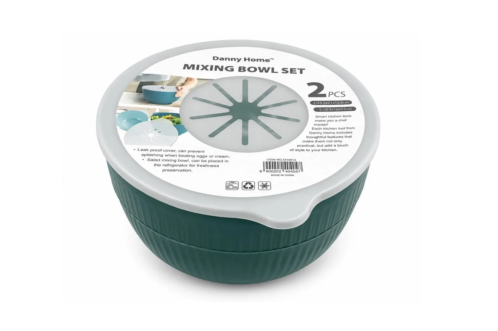 Plastic Mixing Bowl Set 2 Pieces
