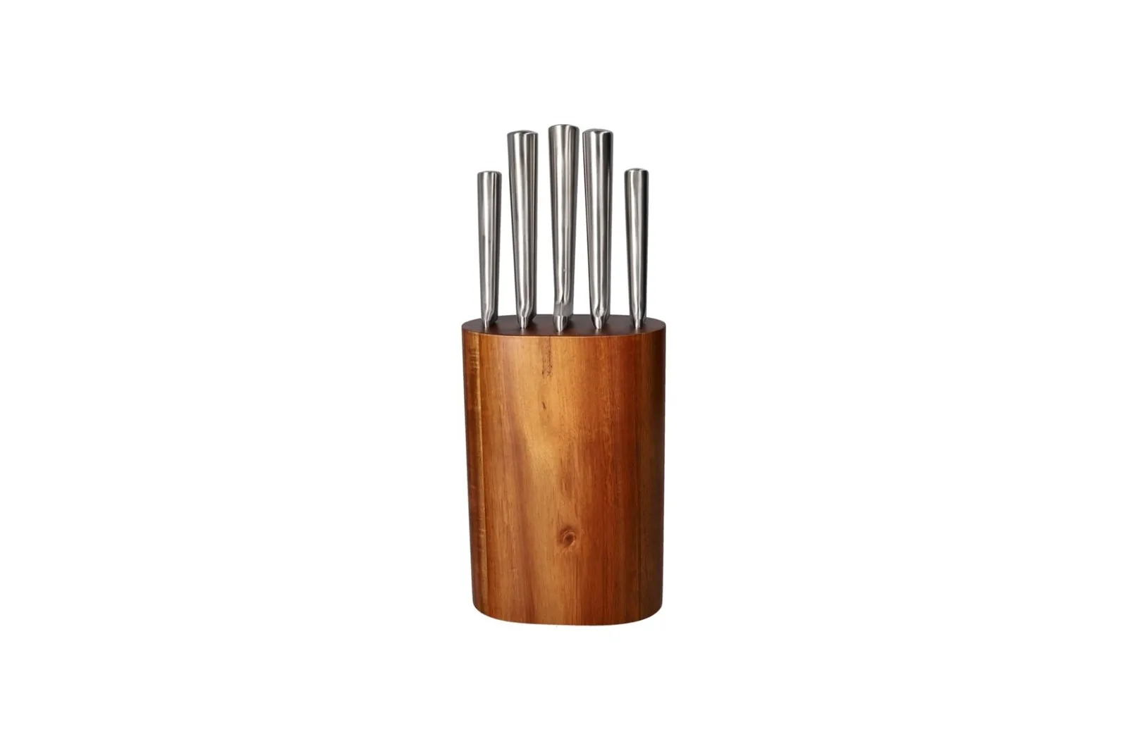 Stainless Steel Knife Set with Wooden Block