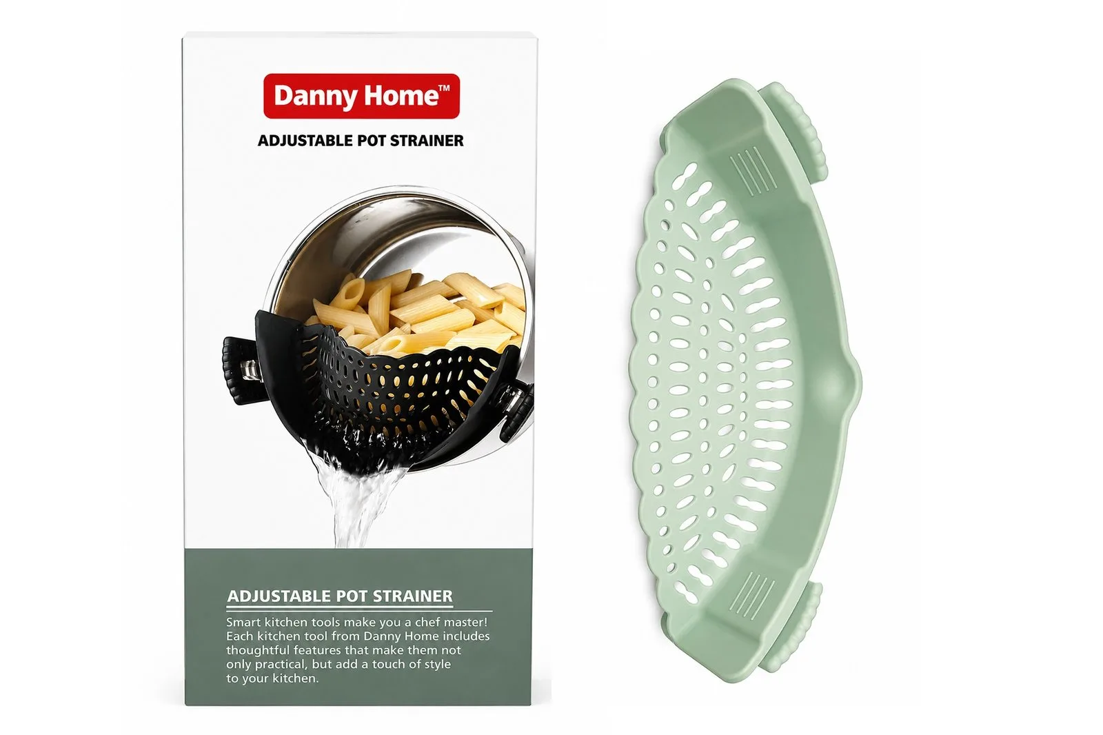 Silicone Clip-On Pot Strainer 22 cm – Mint Green