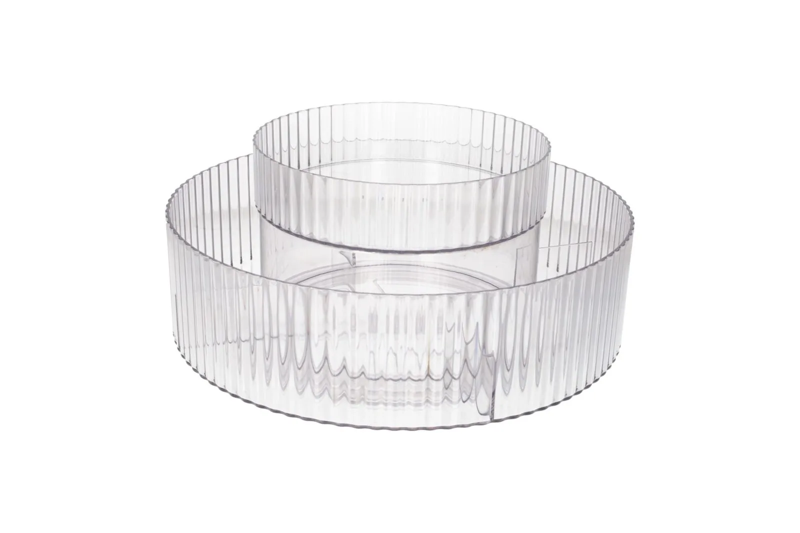 2 Tier Rotating Organiser Clear
