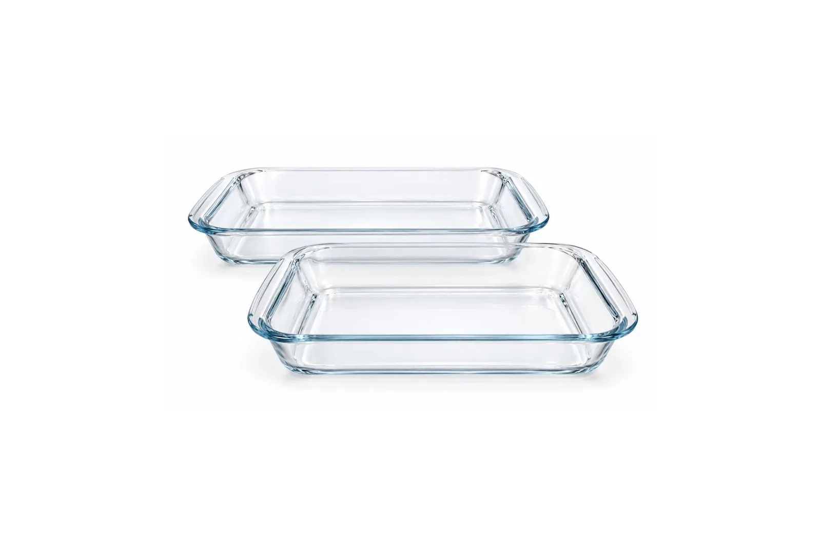 Borosilicate Glass Rectangular Baking Dishes Set 2 Pcs