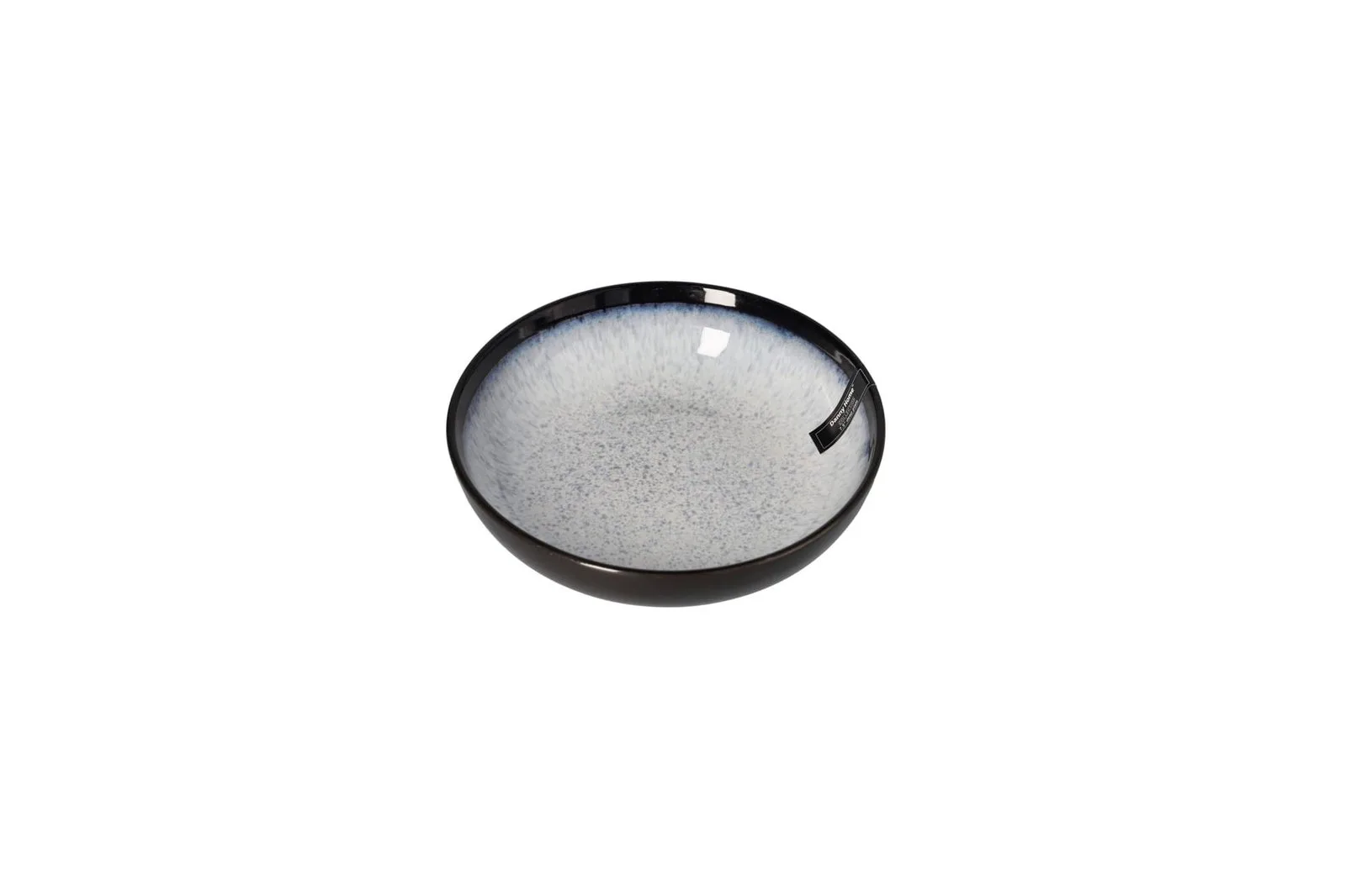 Porcelain Glazed Deep Plate Black and Blue