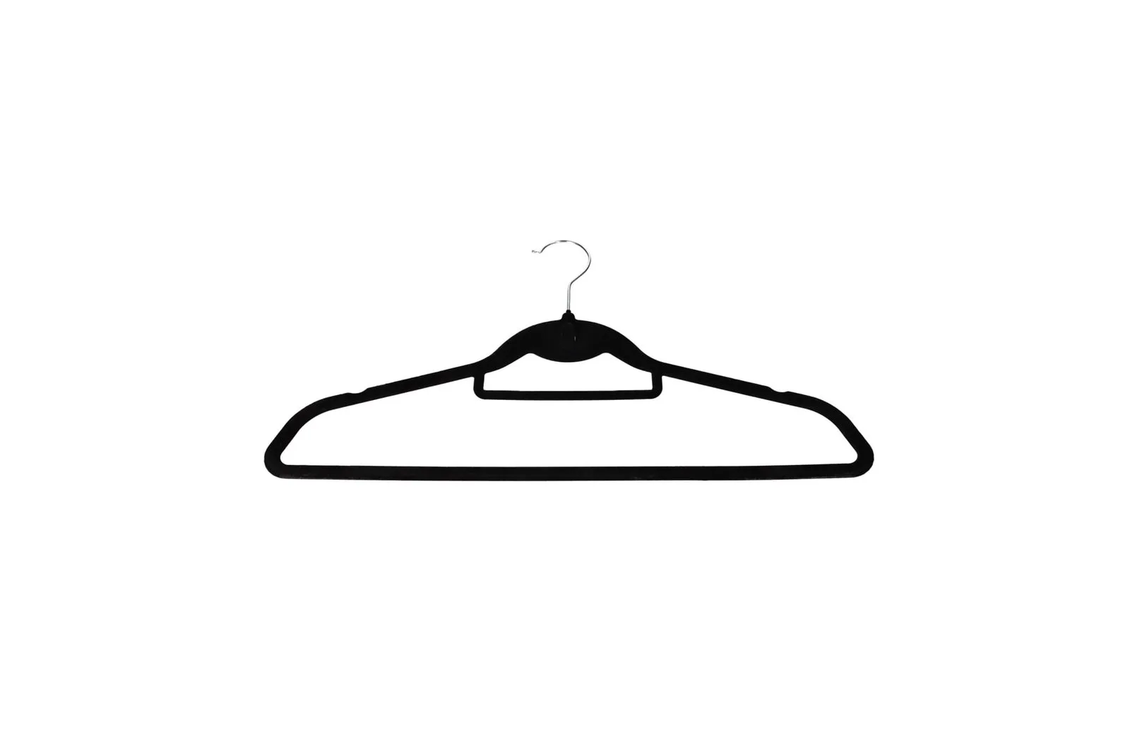 Velvet Clothes Hangers Black 10 Pcs