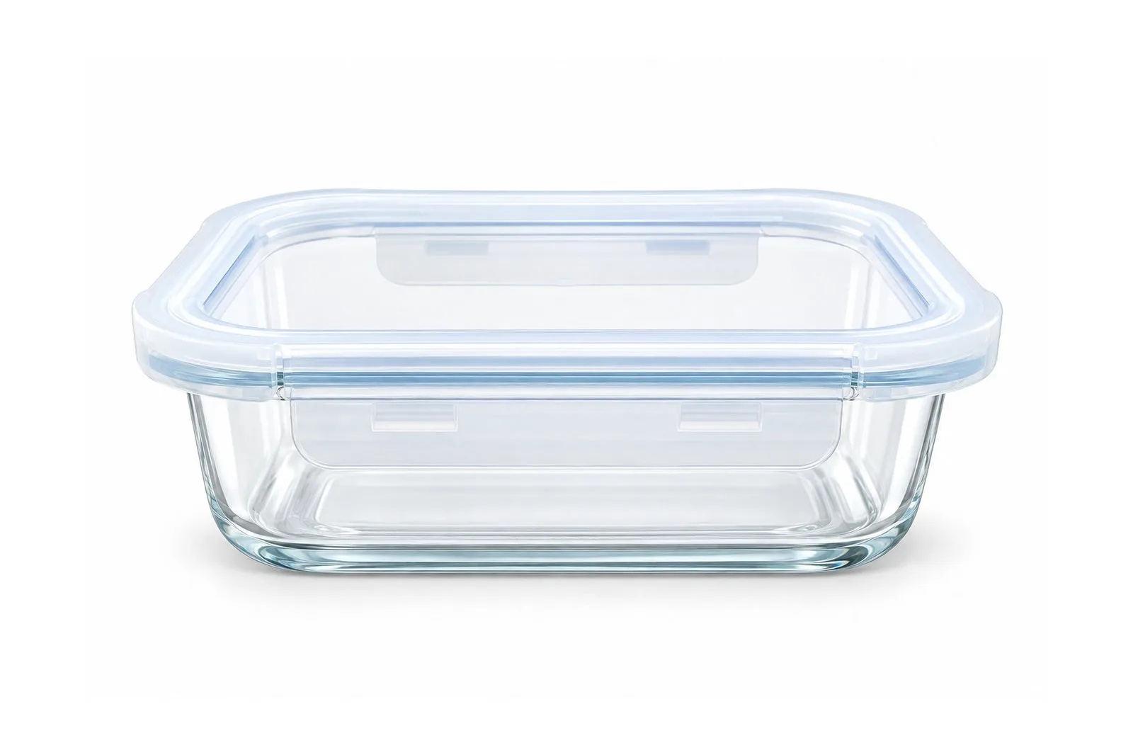 Rectangular Glass Food Container 1480 ml – Clear Locking Lid