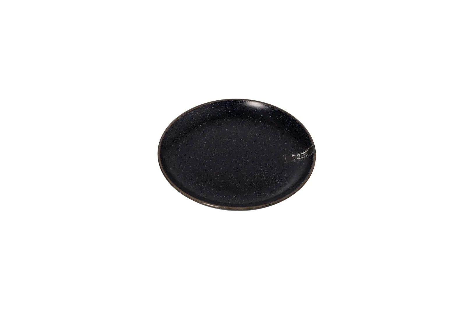 Porcelain Speckled Navy Side Plate with Bronze Rim