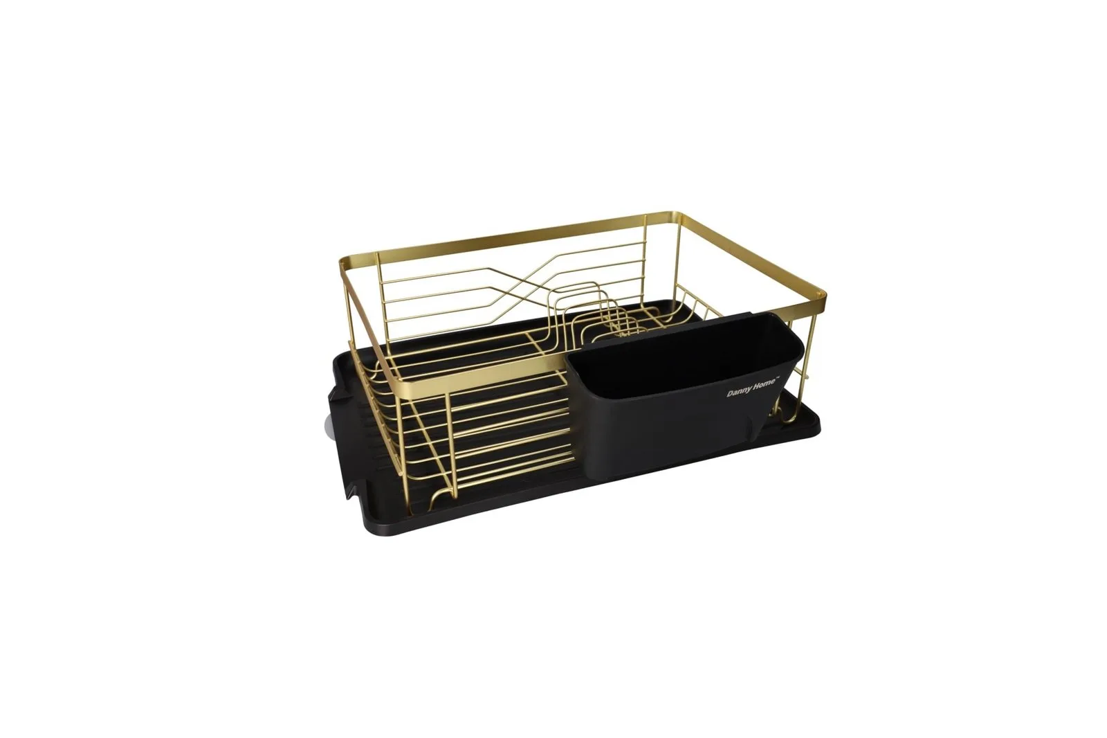 Gold Dish Drying Rack with Drip Tray