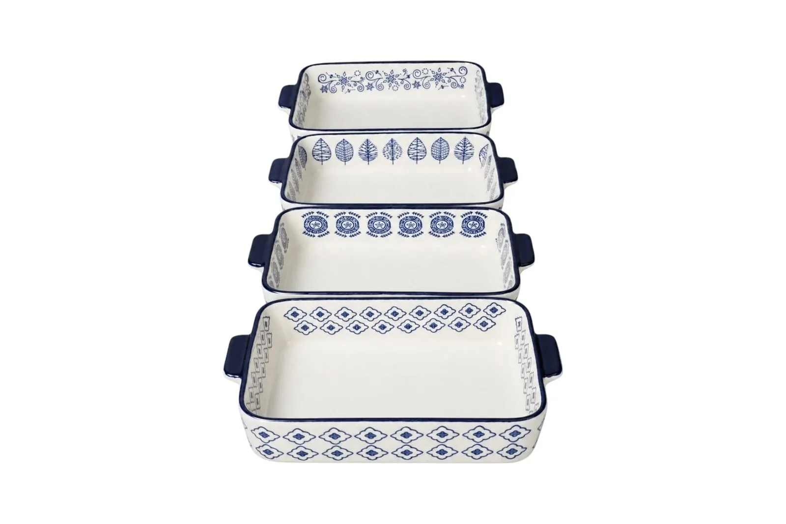 Porcelain Floral Rectangular Baking Dish