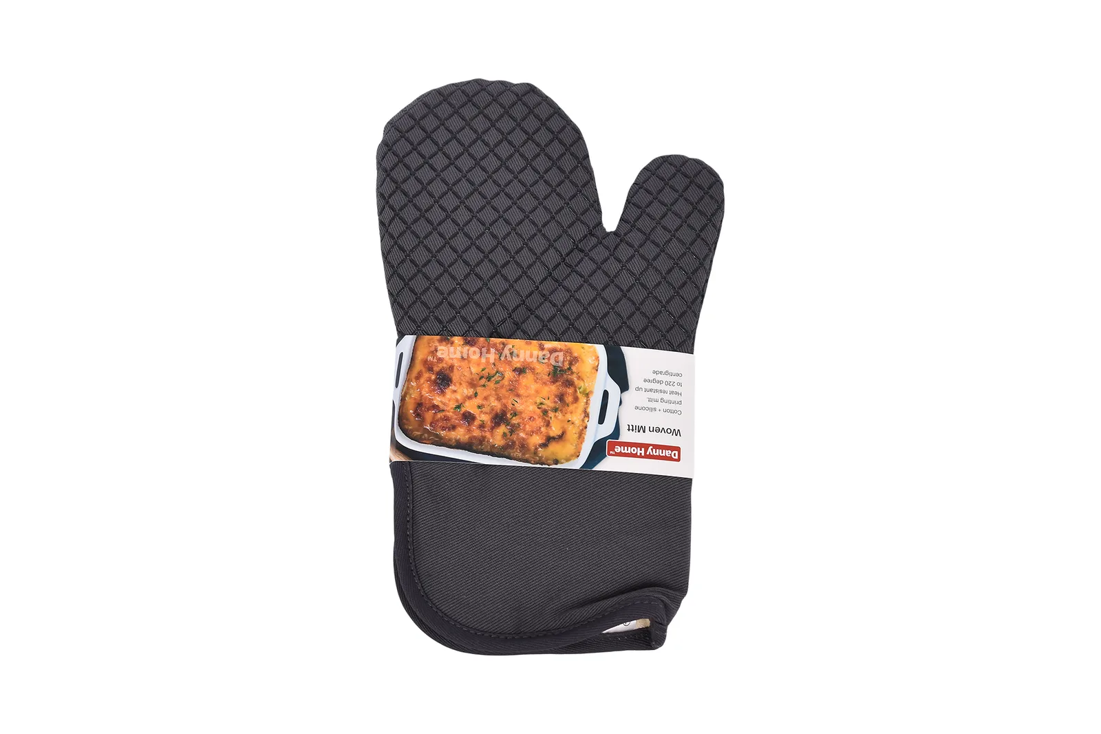 Silicone Woven Oven Mitt 33.5 cm – Grey