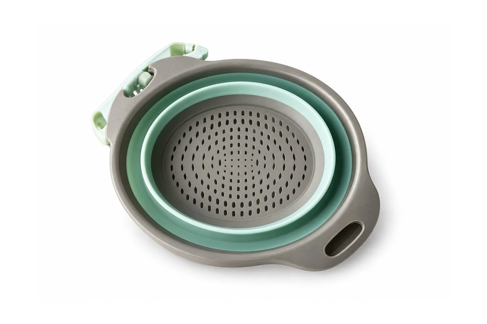 Collapsible Colander with Extendable Handles – Mint Green