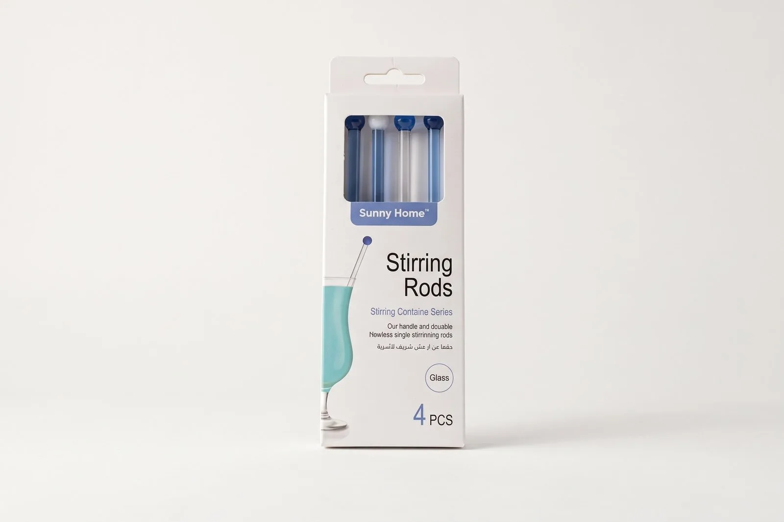 Glass Stirring Rods Set 4 pcs