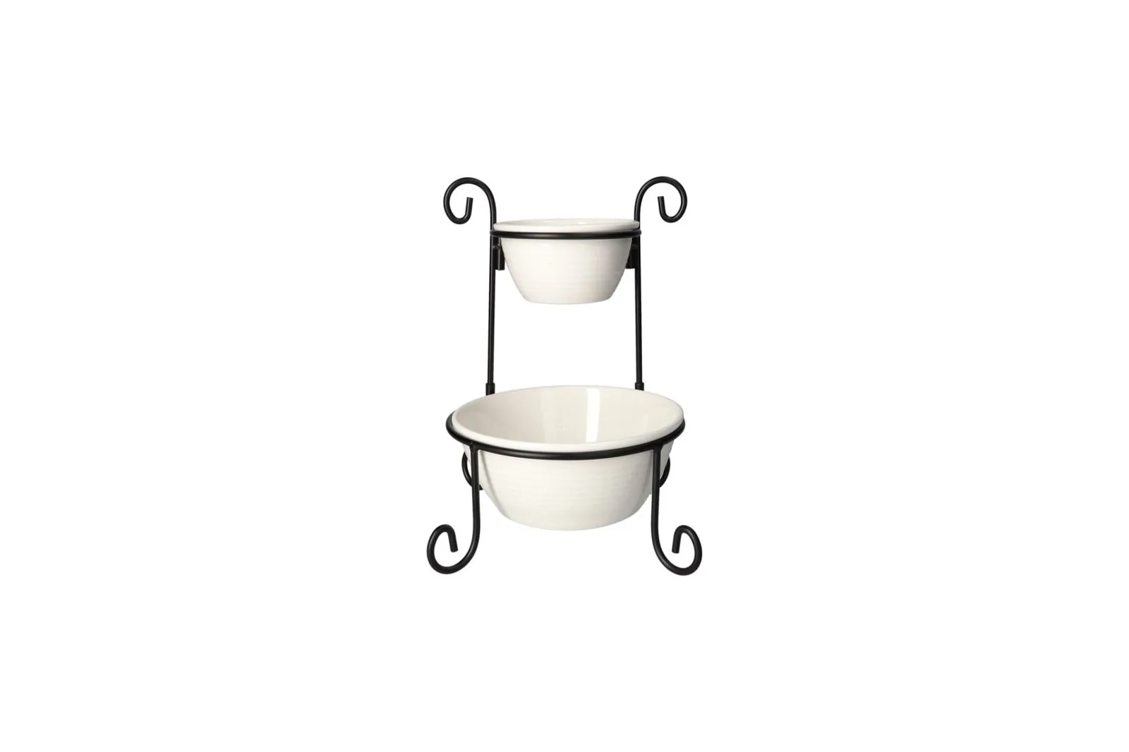 Porcelain 2 Tier Serving Bowls Set