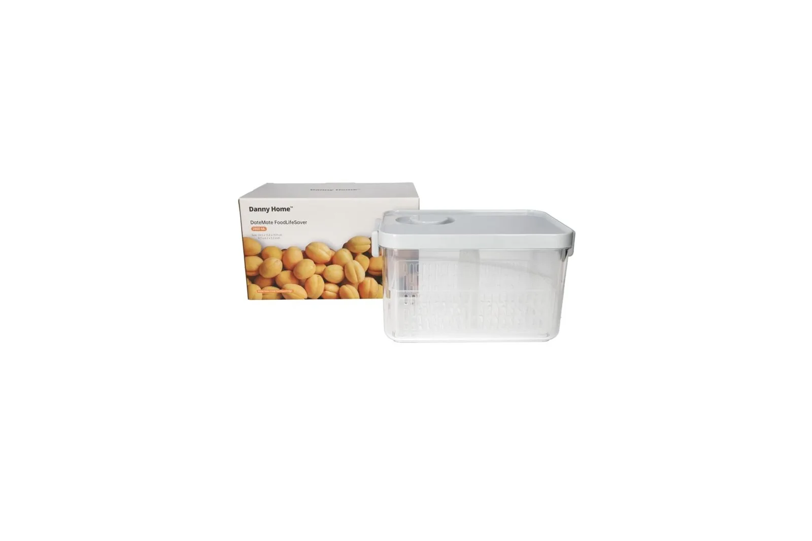 Fruit and Vegetable Fridge Storage Container with Drainer 2800 ml