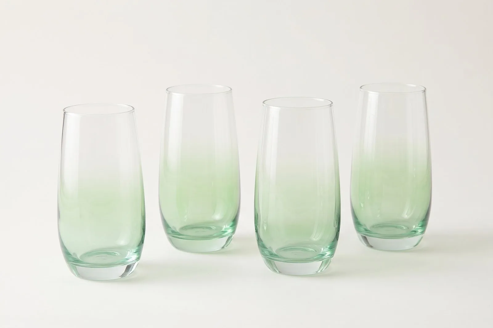 Glass Tumbler Set 4 pcs 410 ml – Green Ombre Highball