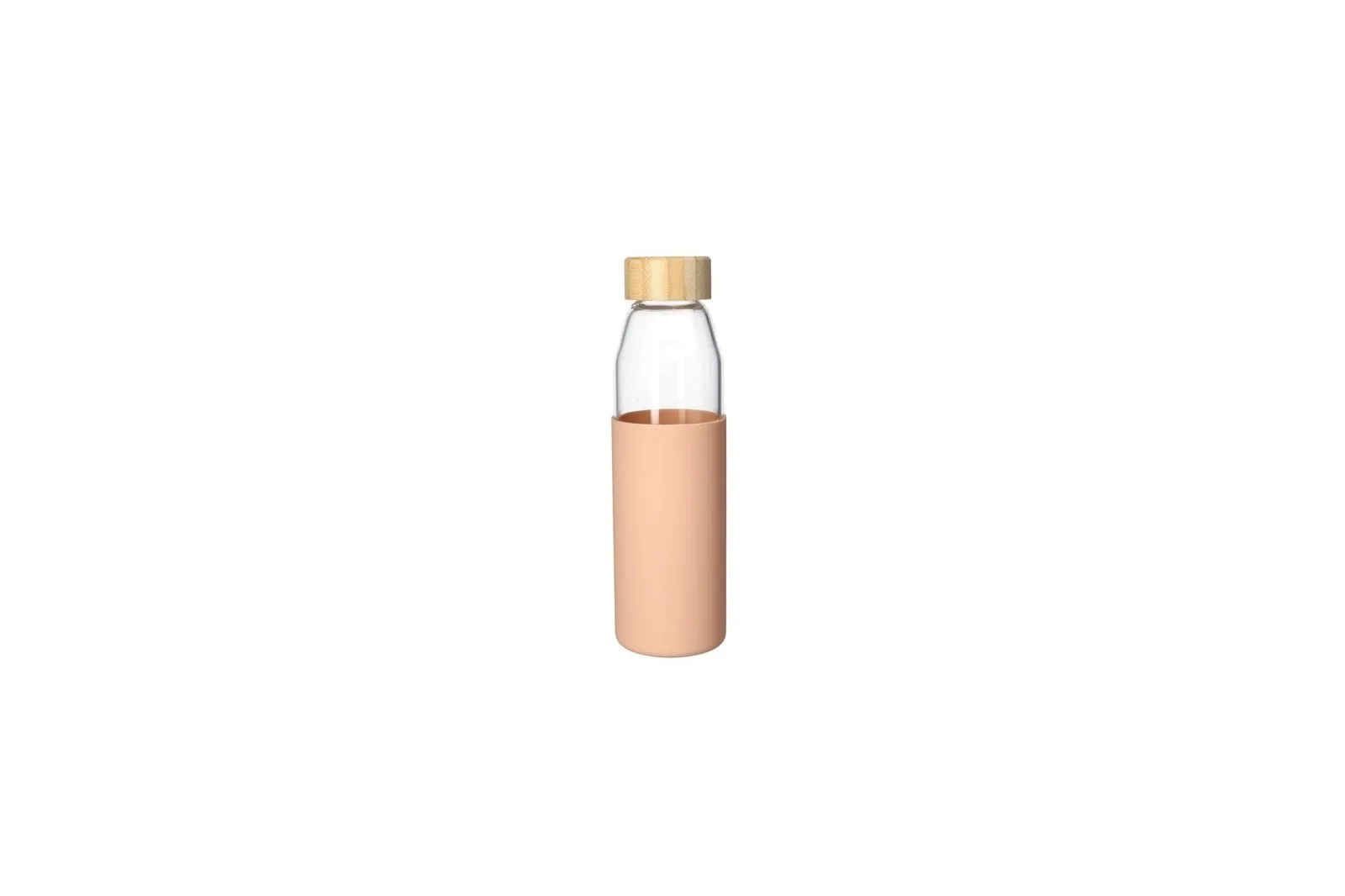 Borosilicate Glass Bottle with Bamboo Lid 550 ml