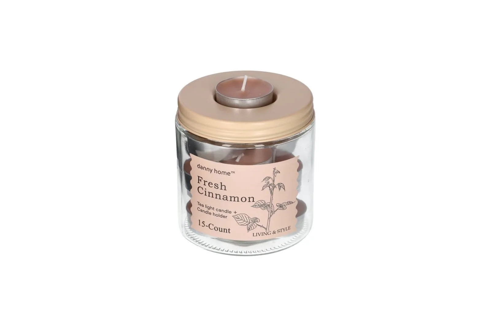 Mini Scented Candles Jar Fresh Cinnamon 15 Pcs
