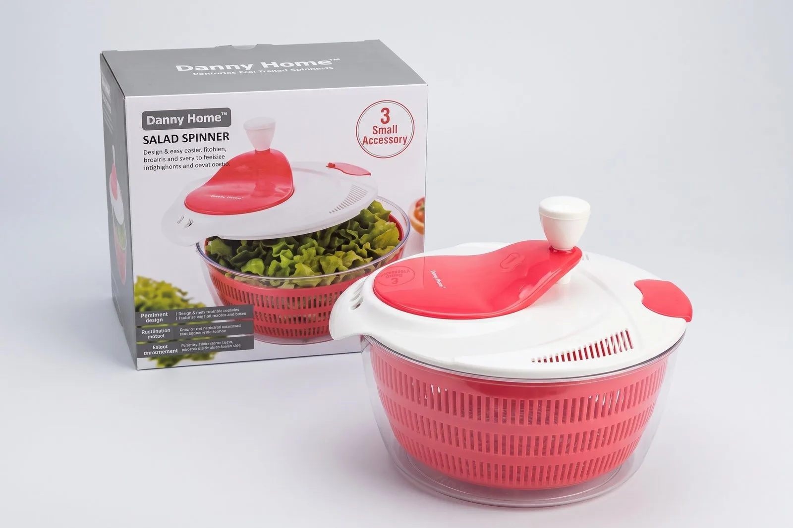 Salad Spinner & Vegetable Dryer – Red