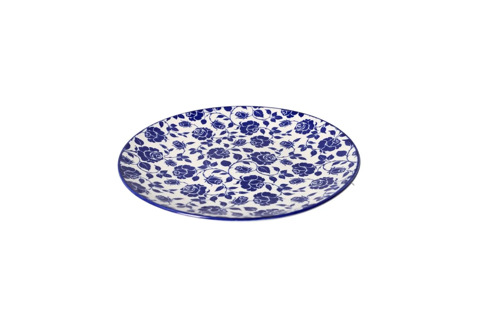 Porcelain Blue Floral Dinner Plate