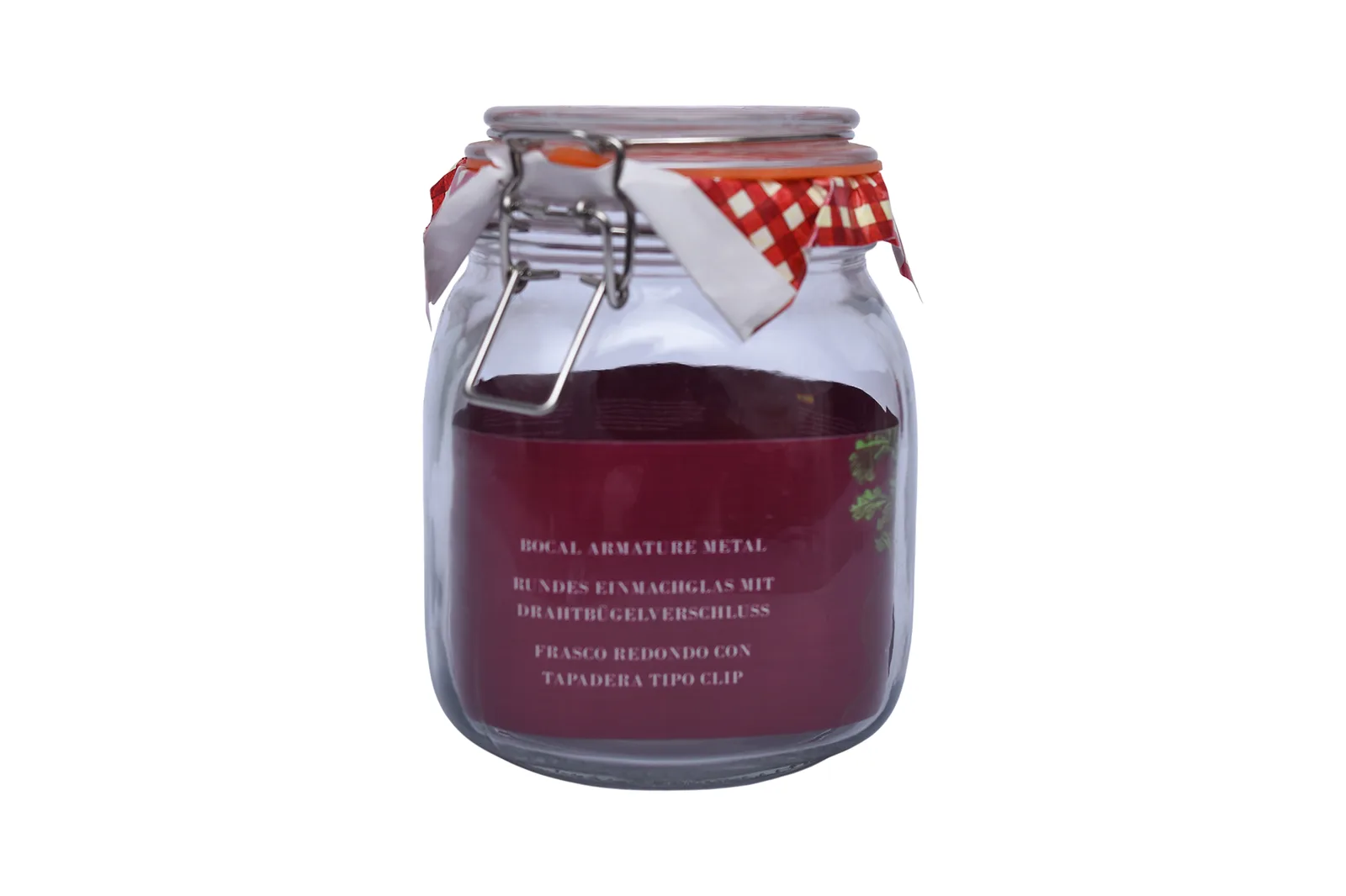 Square Glass Clip-Top Storage Jar 1 L