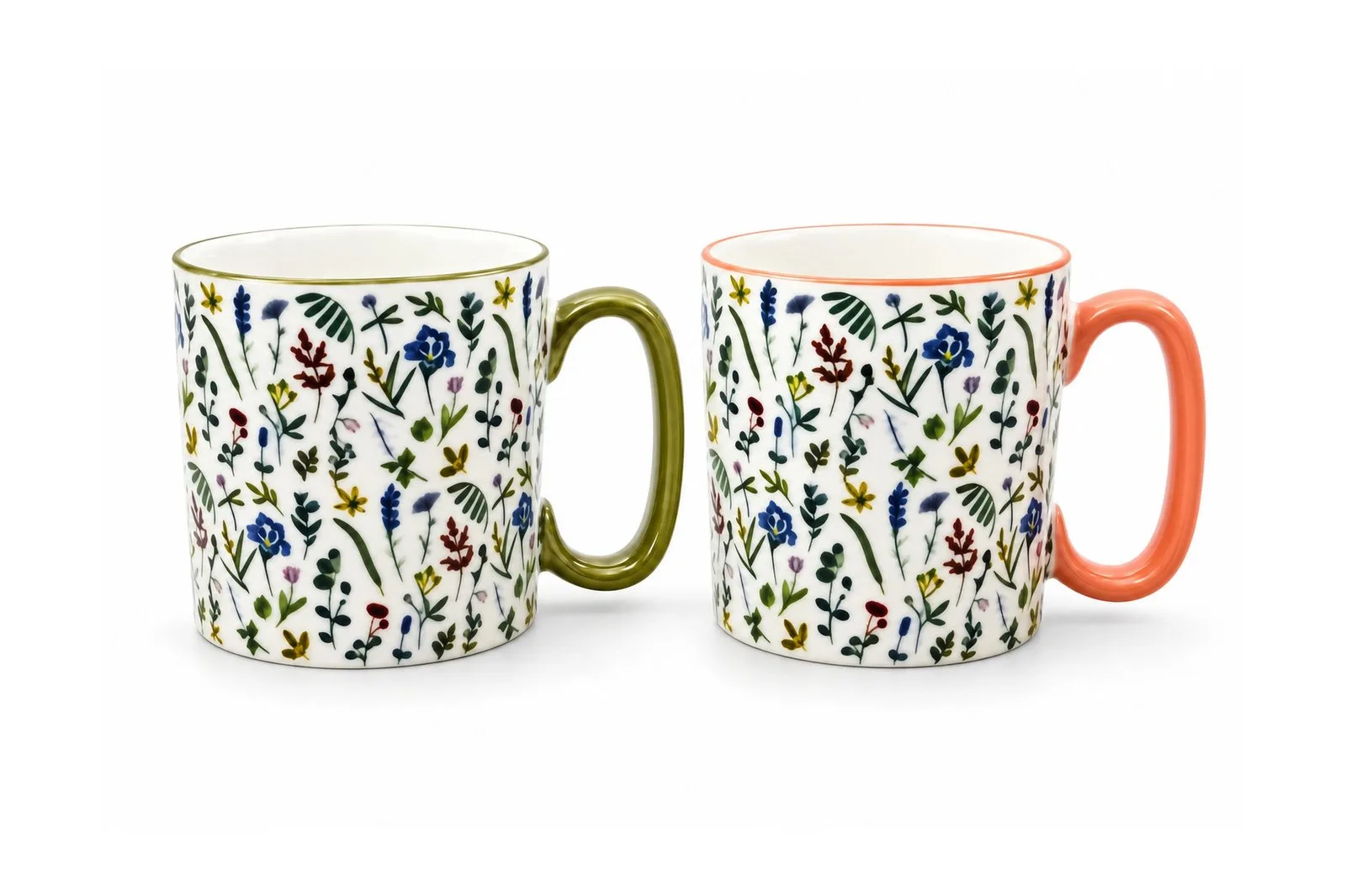 Porcelain Couple Mugs Set 2 Pcs 310 ml – Wildflowers