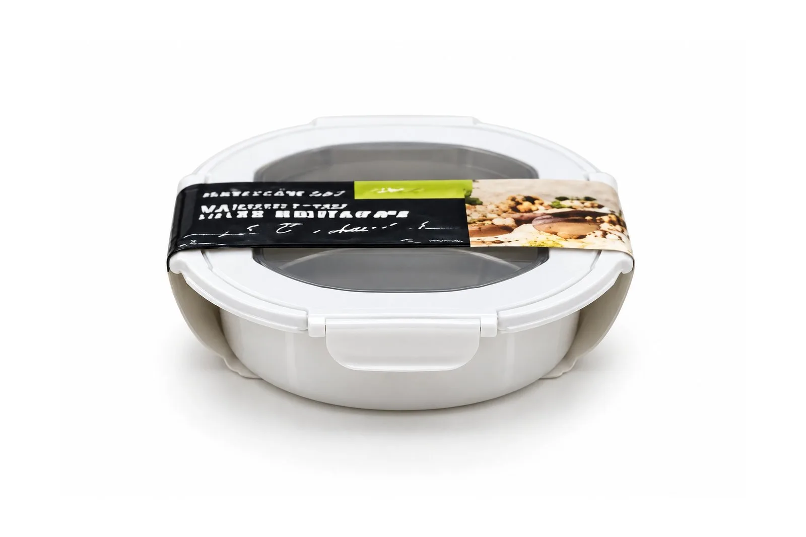 Stainless Steel 304 Food Container 700 ml Glass Lid – White Rectangular
