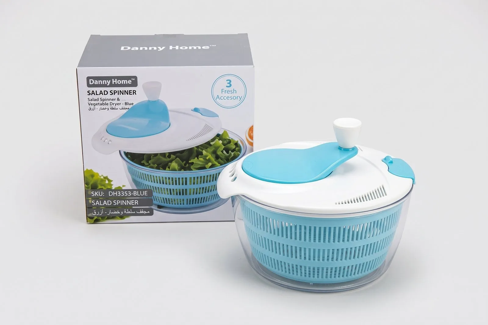 Salad Spinner & Vegetable Dryer – Blue