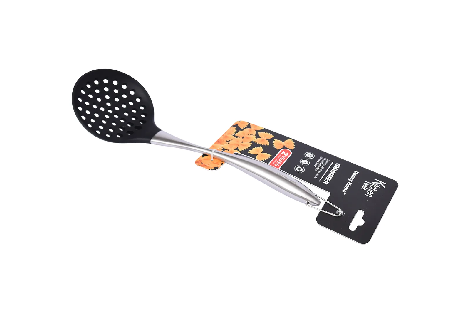 Silicone Skimmer with Stainless Steel Handle 33 cm – Black