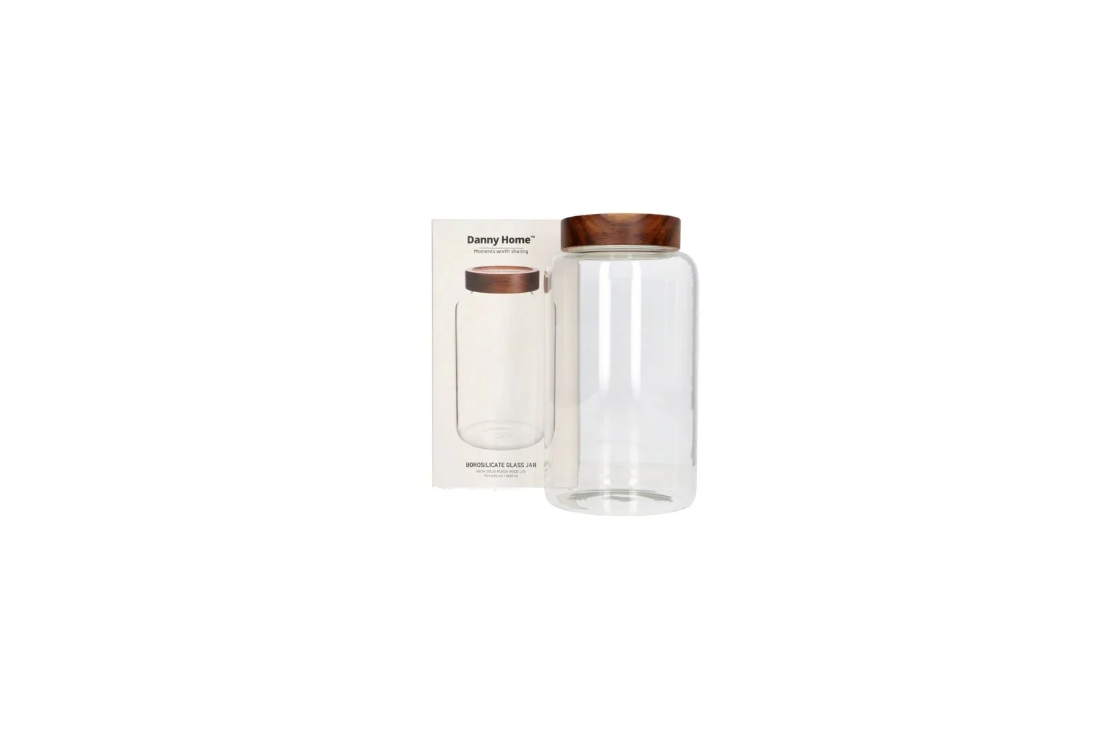Glass Storage Jar with Acacia Wood Lid 2600 ml