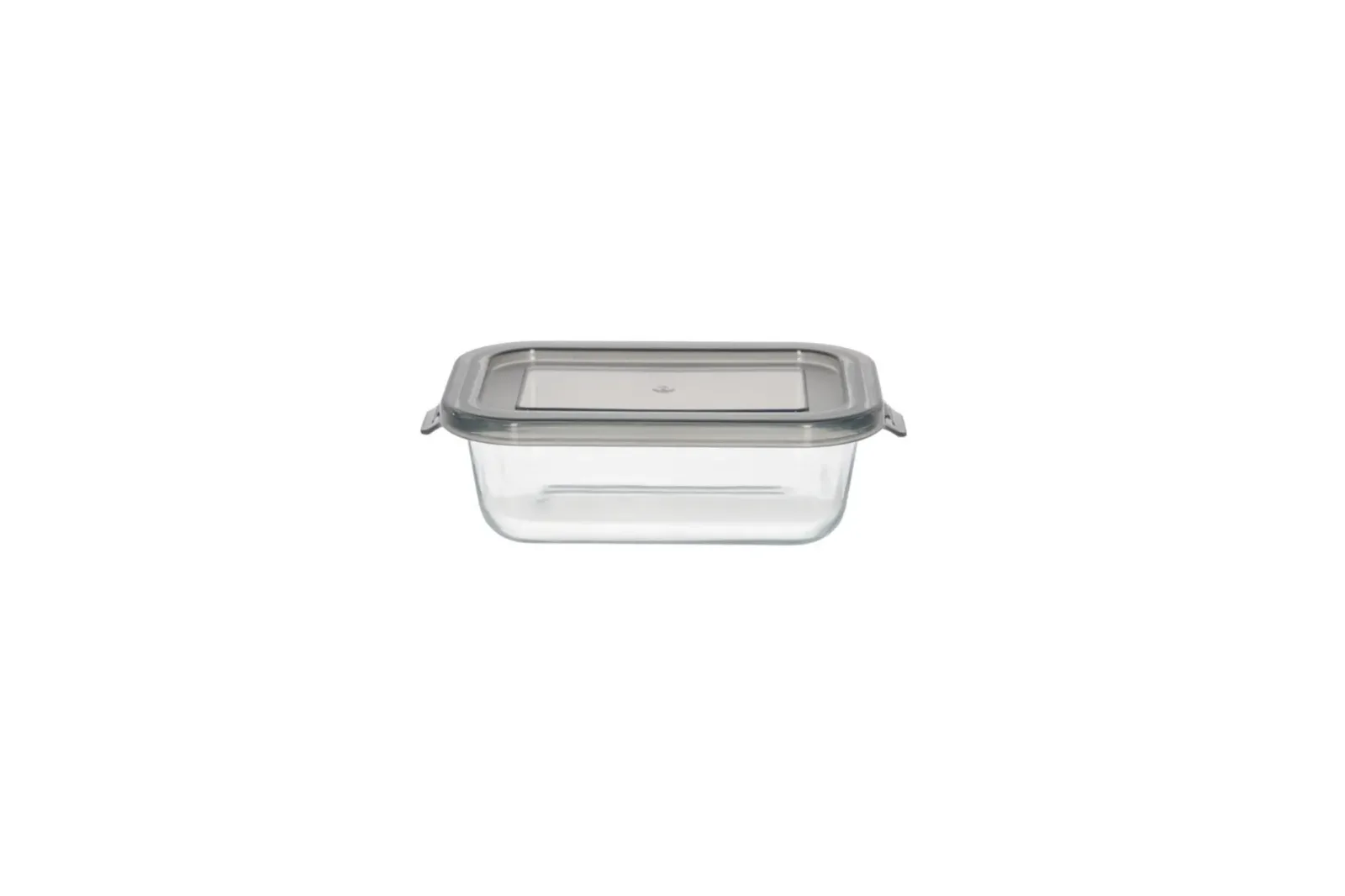 Rectangular Glass Food Container 400 ml – Grey Lid