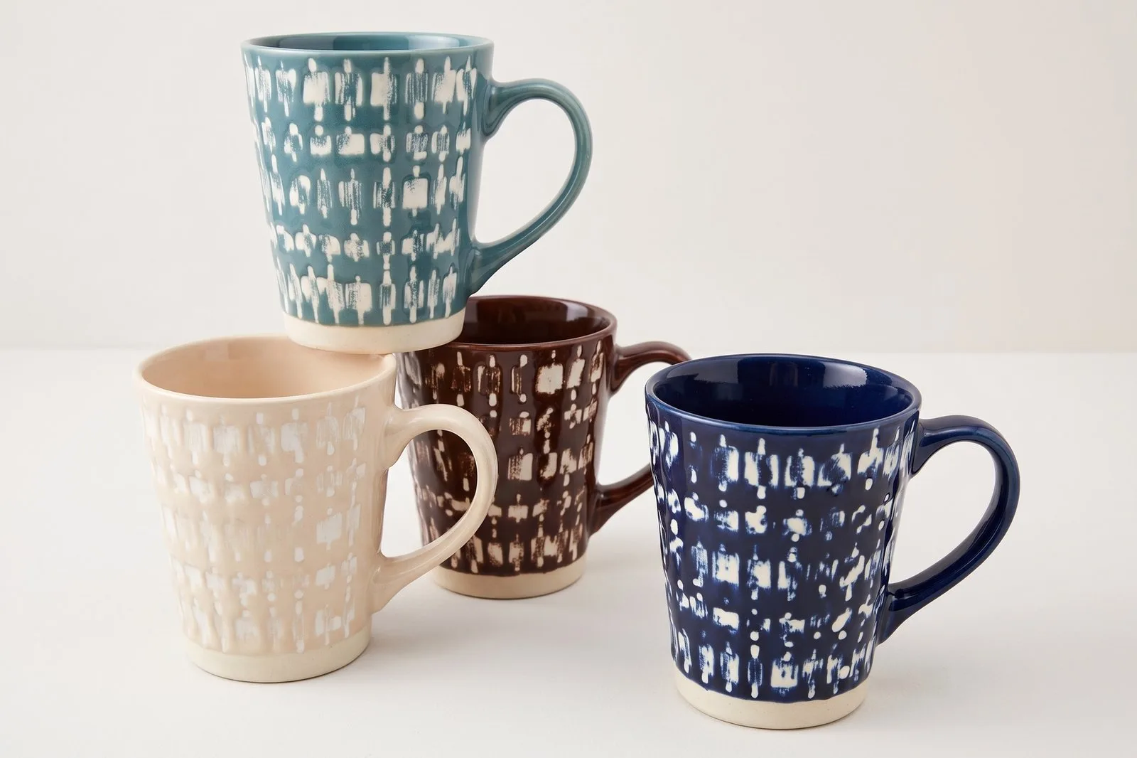 Porcelain Mug 400 ml – Textured Pattern