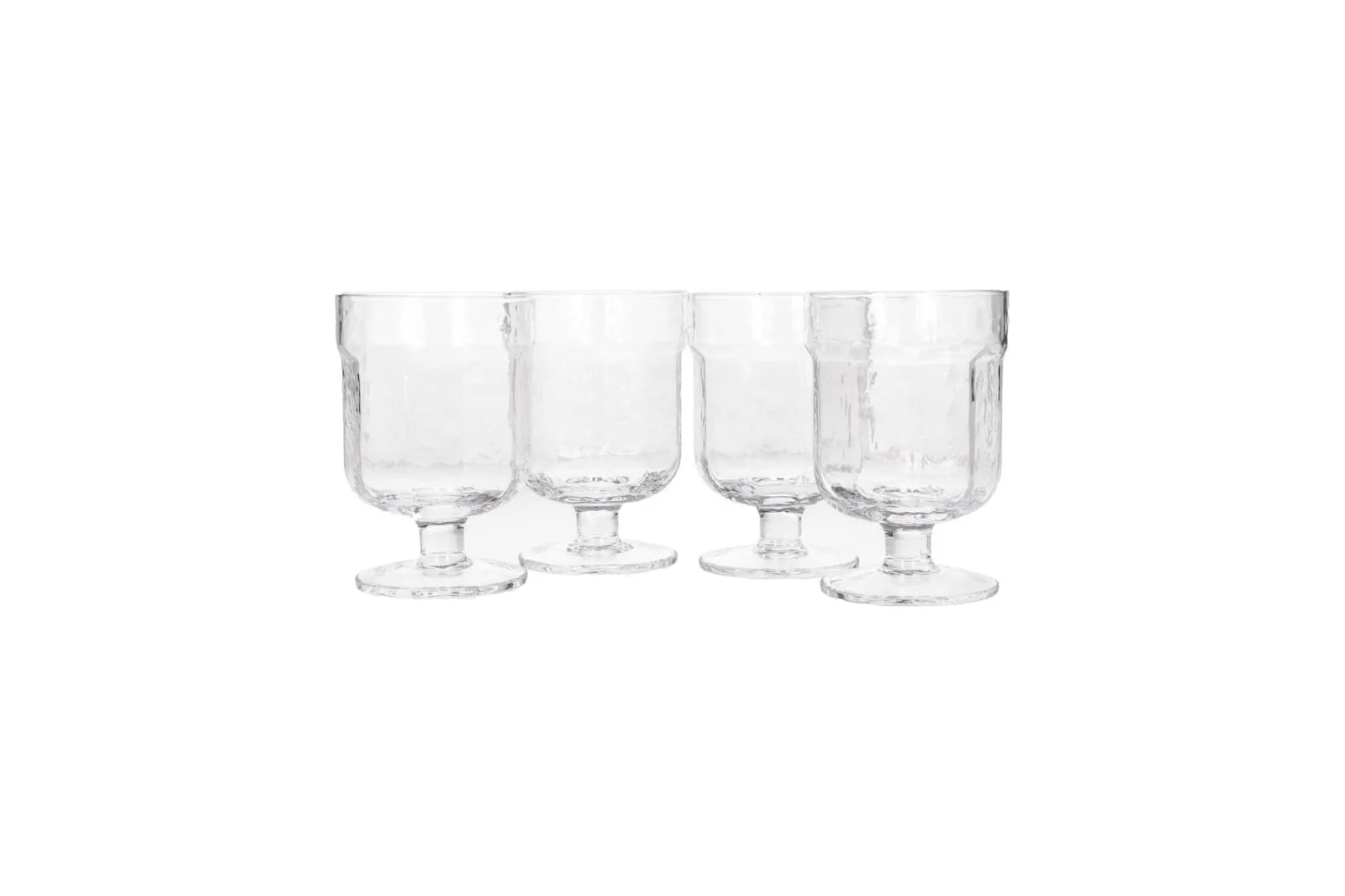 Glass Flower Dessert Cups Set 4 Pcs 265 ml