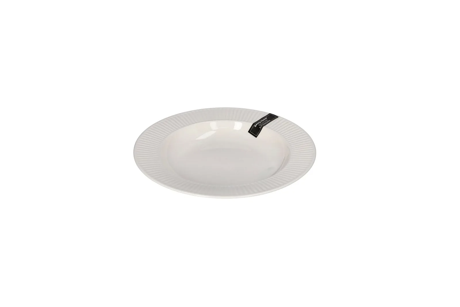 Porcelain Striped Pasta Plate