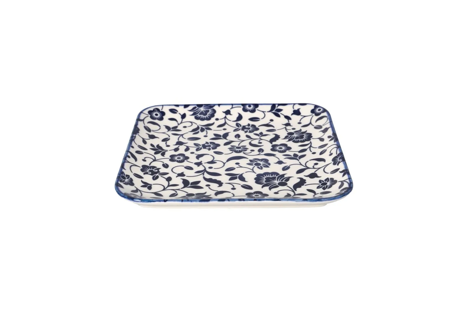 Porcelain Floral Square Side Plate