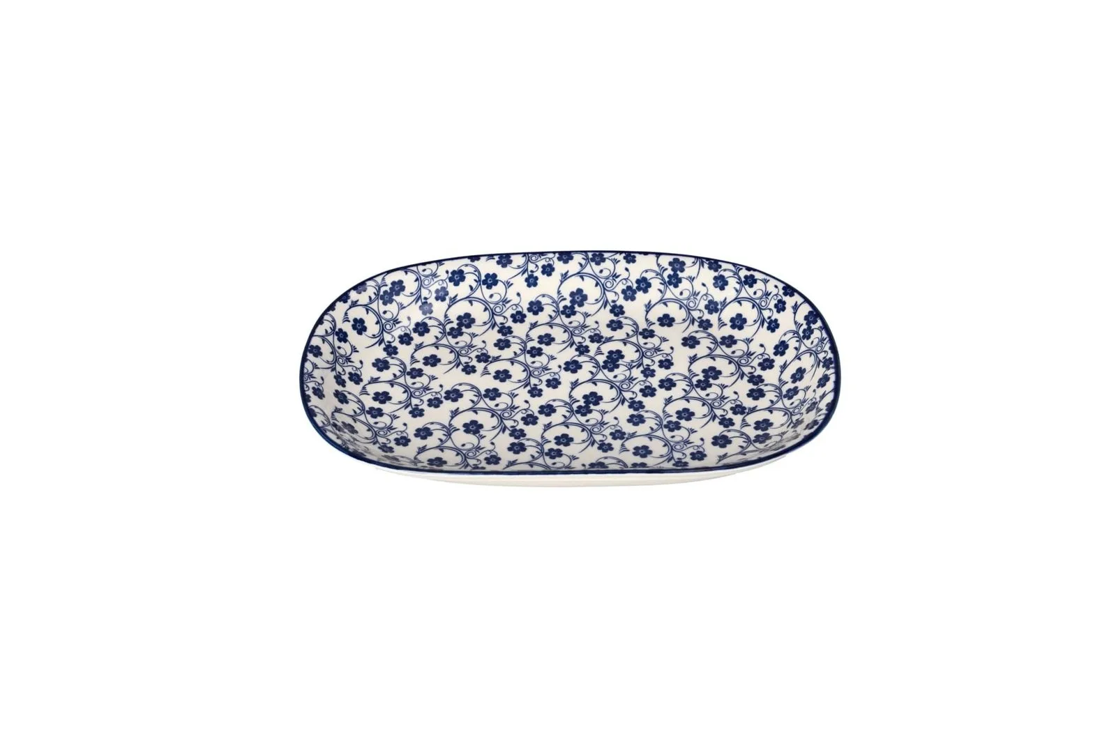 Porcelain Floral Oval Serving Platter