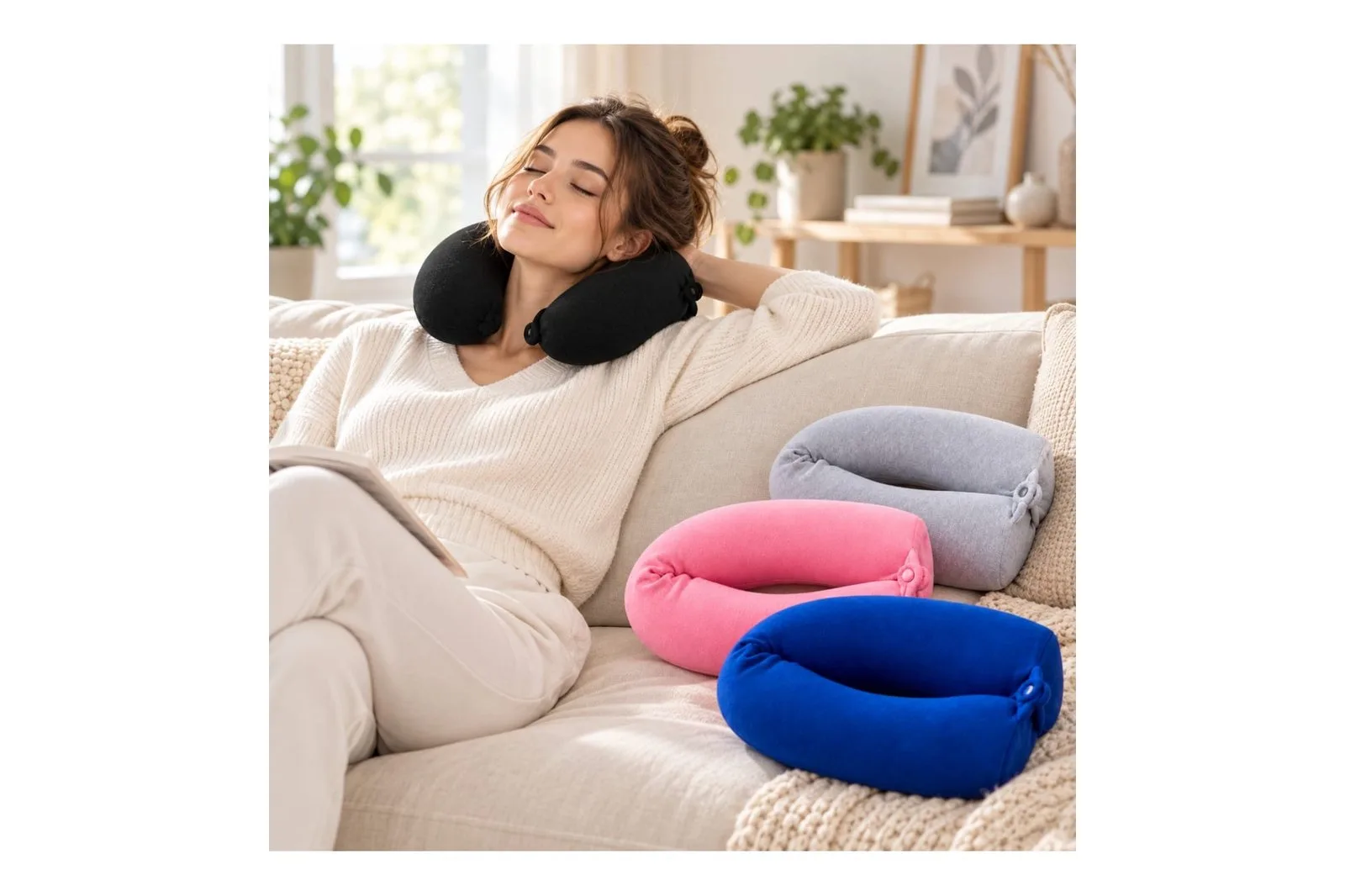 Memory Foam Travel Neck Pillow