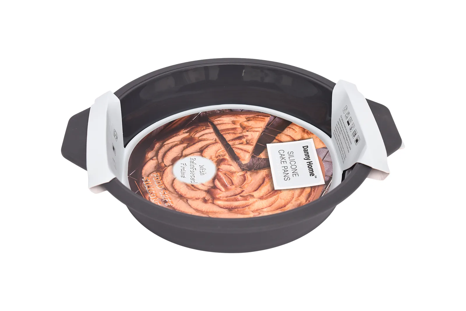 Silicone Round Cake Pan with Reinforced Frame 34 cm – Grey