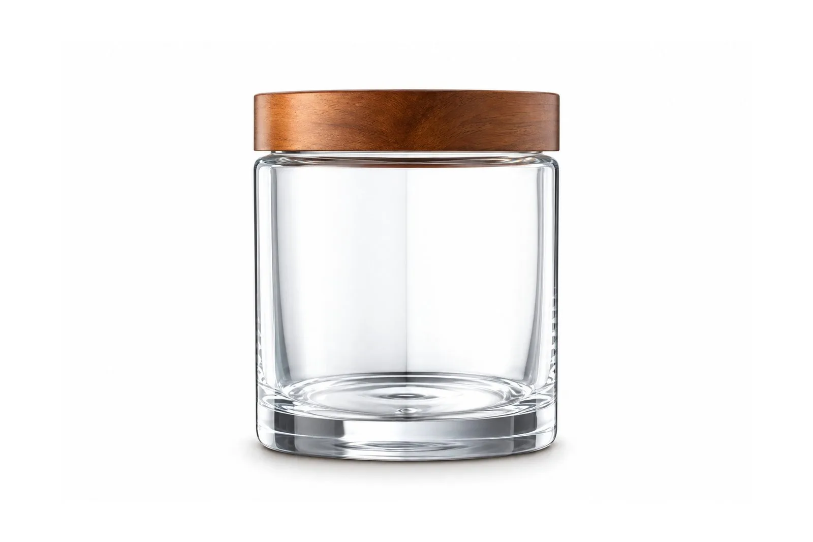 Glass Storage Jar with Wooden Lid – 12.6 cm