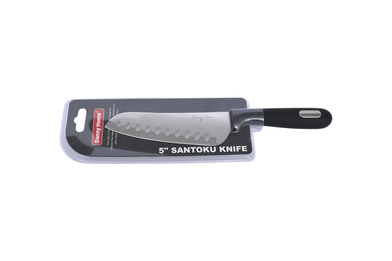 Stainless Steel Santoku Knife 5 Inch 23 cm – Black Handle