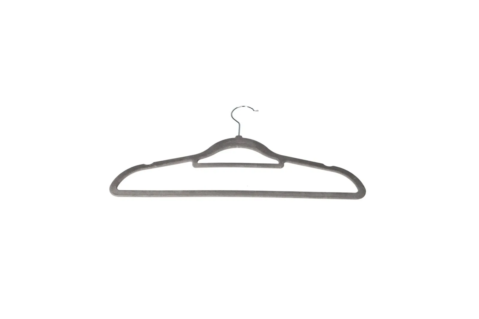 Velvet Clothes Hangers Grey 10 Pcs