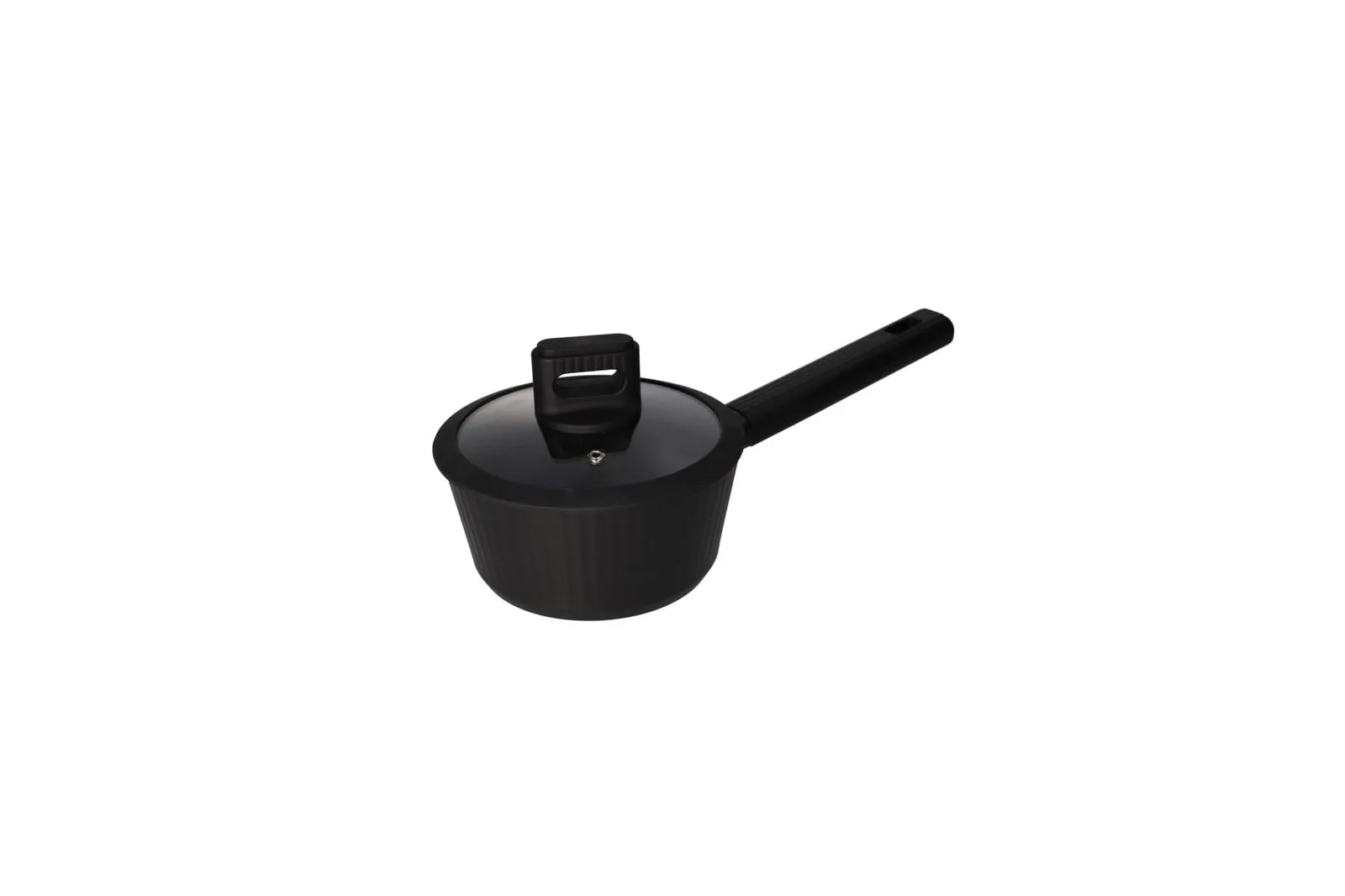 Forged Aluminium Non Stick Sauce Pan with Glass Lid 1 L