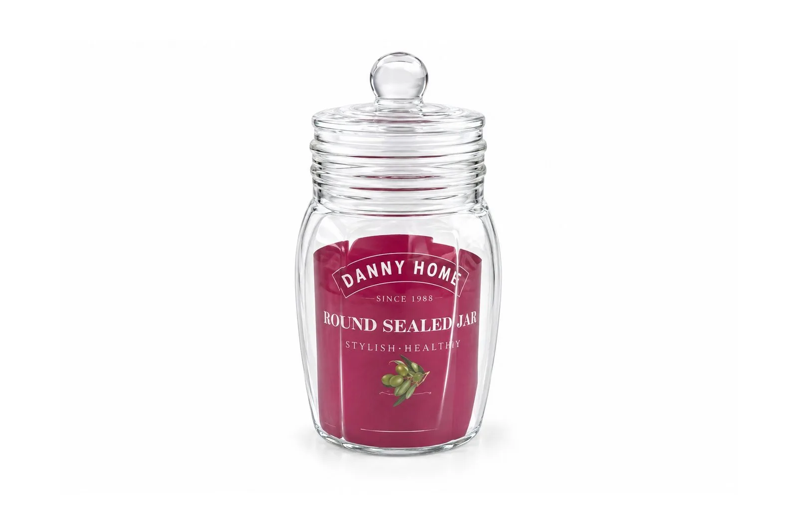 Glass Sealed Storage Jar with Glass Lid 1.25 L