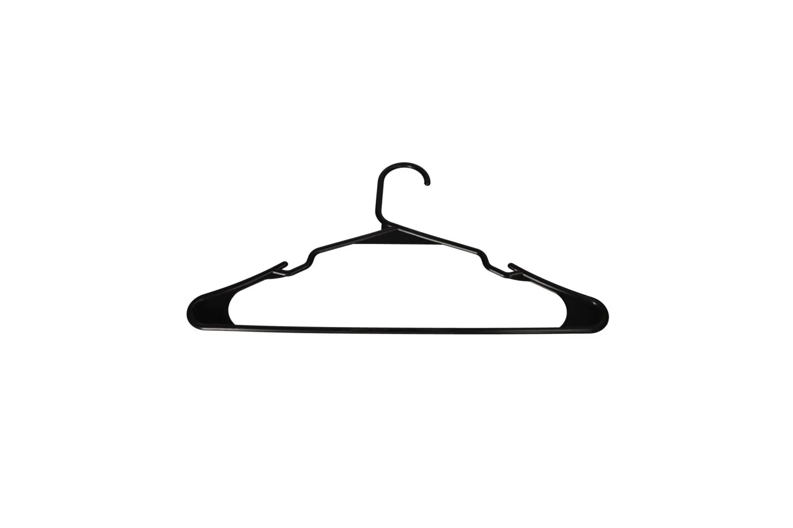 Plastic Clothes Hangers Black 10 Pcs