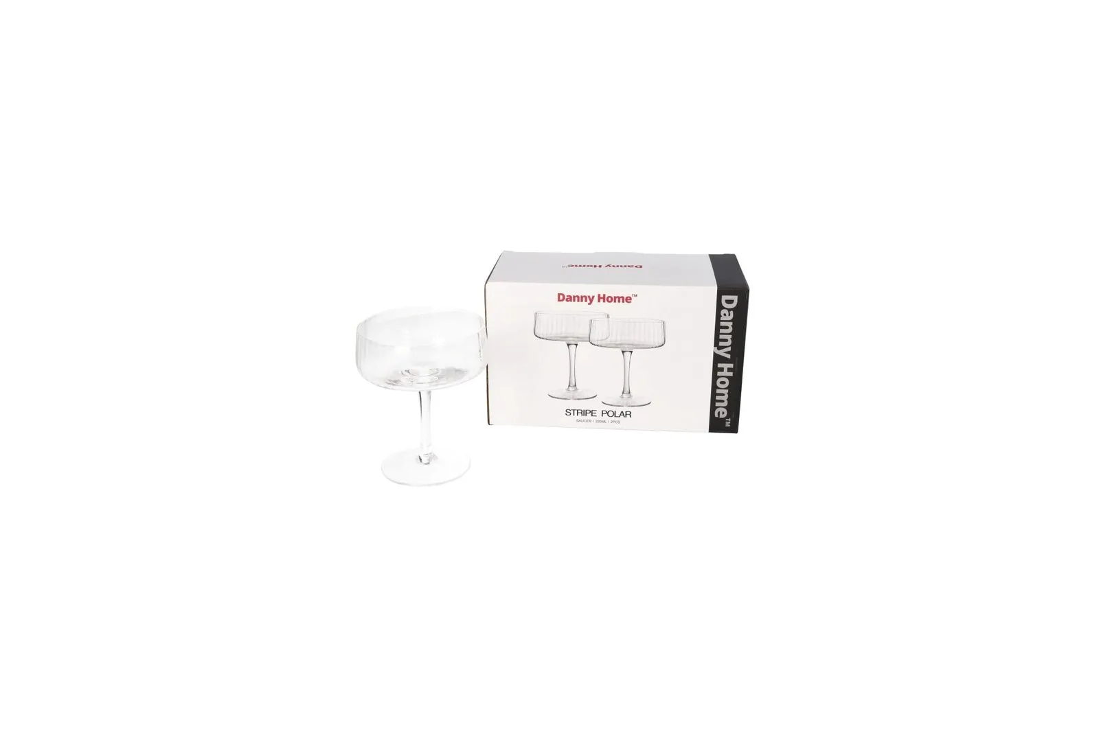 Crystal Coupe Glasses Set 2 Pcs 220 ml