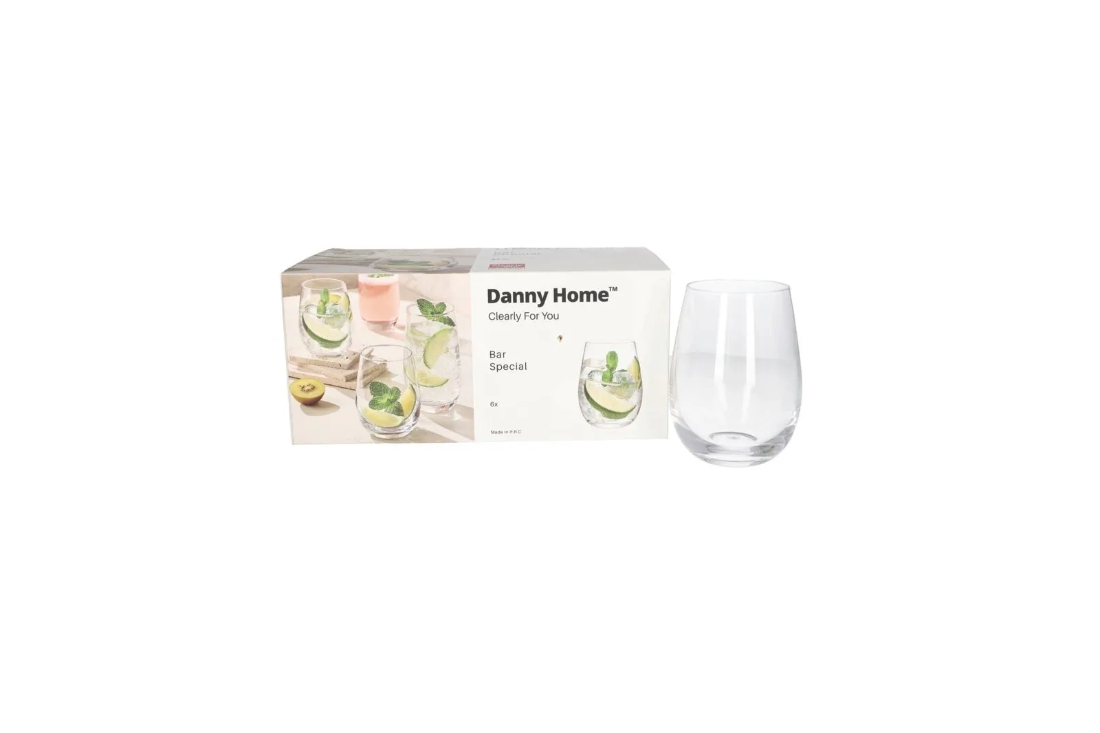 Short Glass Tumblers Set 6 Pcs 450 ml