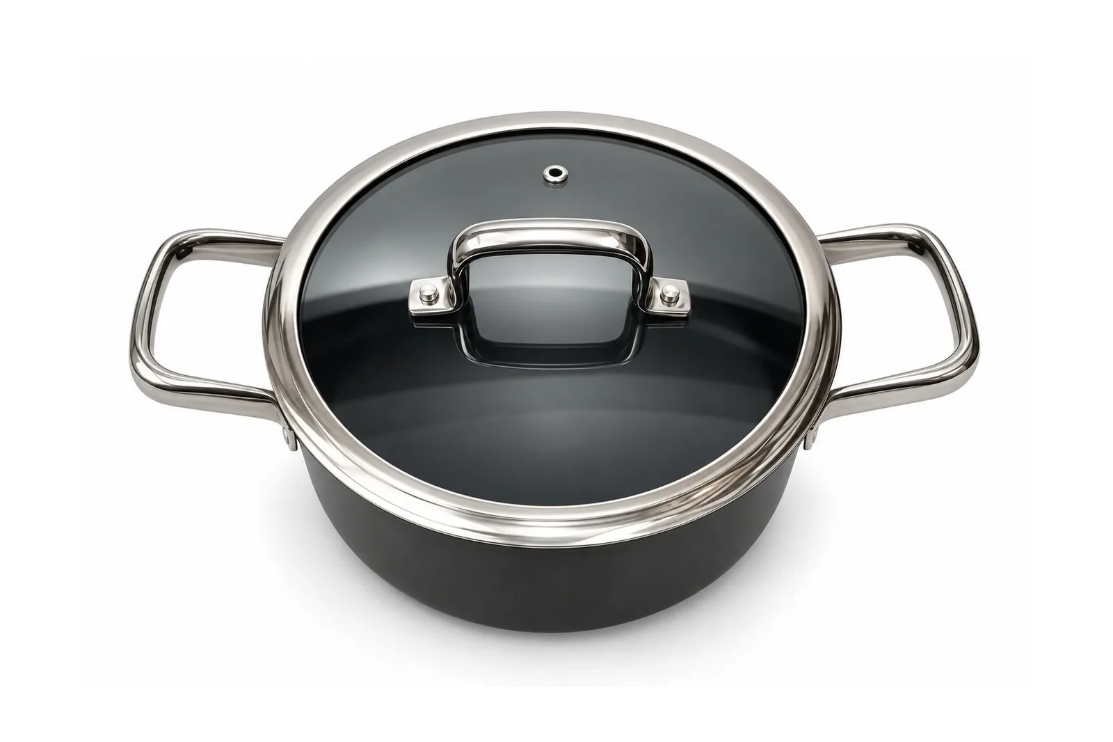 Non-Stick Aluminium Casserole 20 cm – Black