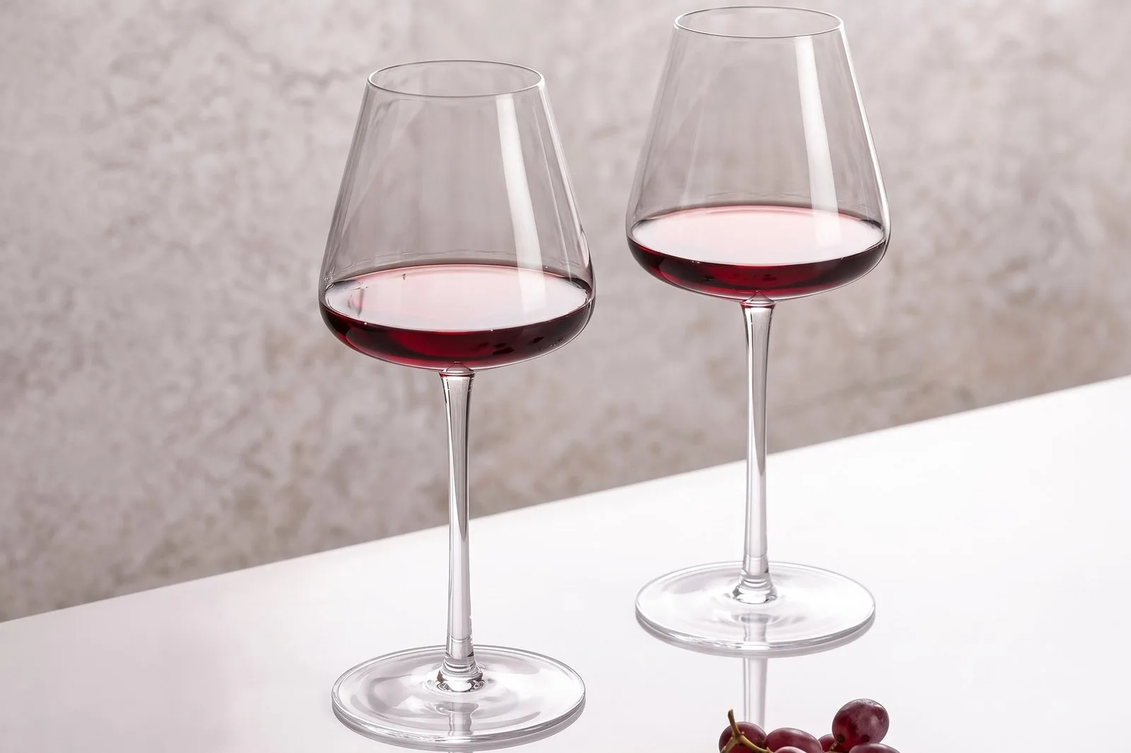Crystal Clear Stemmed Glass Set 2 pcs 450 ml – Round Bowl